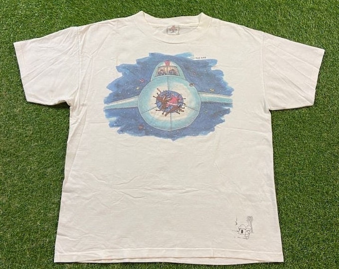 Vintage The Far Side Christmas T Shirt Tee Made USA Size Xtra Large XL Merry XMAS Santa Claus Graphic Comic Book Original 1980s 80s