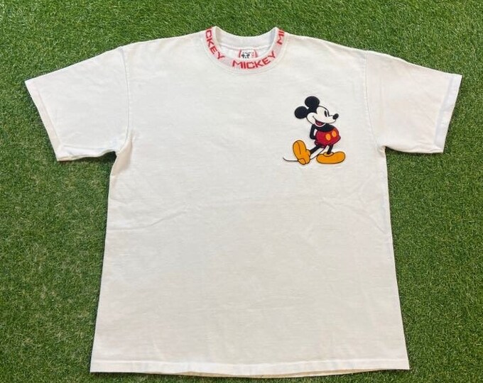 Vintage Mickey Mouse T Shirt Tee Disney Designs Made USA Size Large L Walt Disney World Magic Kingdom WDW Disneyland 1990s 90s
