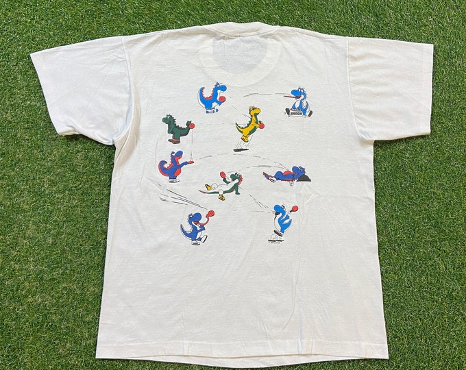 Vintage Nittaku T Shirt Tee Size Medium M Table Tennis Selected World Champions Made in Japan 1990s 90s Yoshi