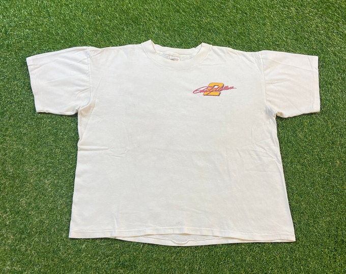 Vintage Rusty Wallace #2 T Shirt Tee Cruisin Sports Made USA Size Large L NASCAR Daytona 500 Racing Car Classic 1990s 90s