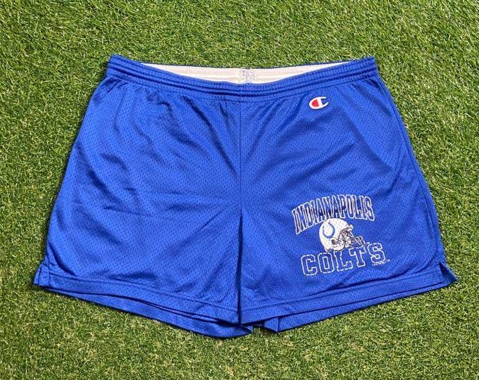 Vintage Indianapolis Colts Shorts Champion Size Medium M NFL Football Indiana Peyton Manning 1990s 90s
