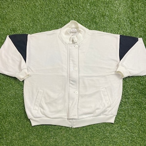 Vintage Adidas Zip Up Sweater Size Xtra Large XL RARE New York Classic Logo Original Quality Run DMC Sportswear Athletic Gear 1990s 90s