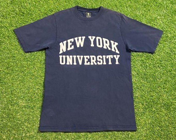 Vintage New York University NYU T Shirt Tee Size Small S Classic New York College NY Manhattan 1990s 90s