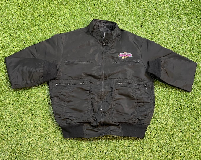 Vintage Universal Studios Florida Bomber Jacket Made USA Size Small S Rare Orlando FL Amusement Park Theme 1990s 90s