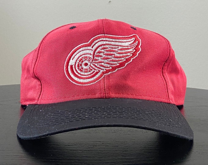 Vintage Detroit Red Wings Snapback Hat Logo 7 OSFA NHL Hockey Michigan 1990s 90s