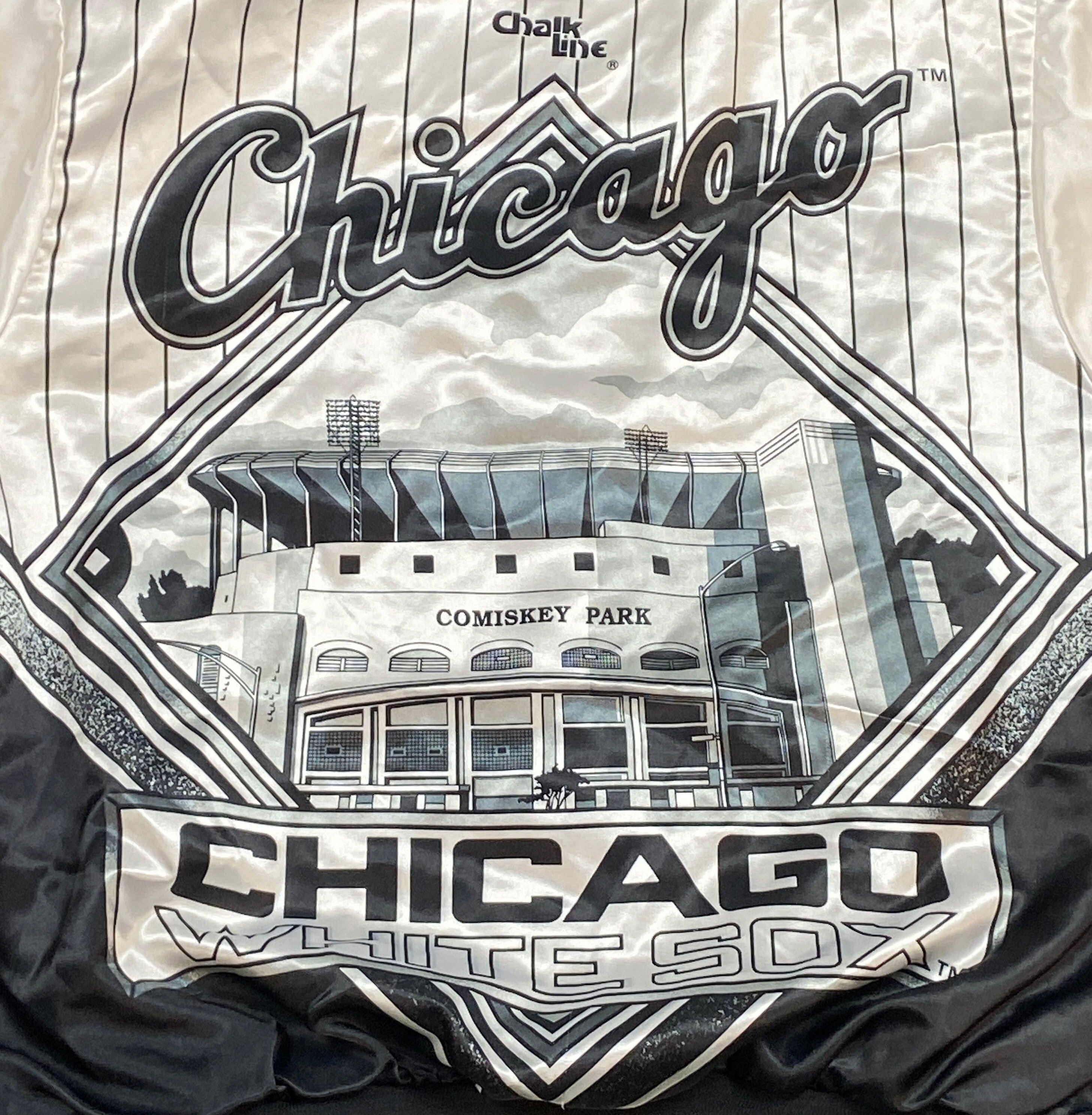 Vintage Vintage Chalk Line WHITE SOX Long Hoodies Big Logo Jacket, Grailed