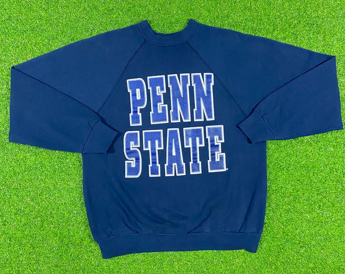 Vintage Penn State Lions Spell Out Crewneck Sweatshirt Pull Over TNT Size Xtra Large Warm 90s NCAA Pennsylvania Sweater 1990s XL