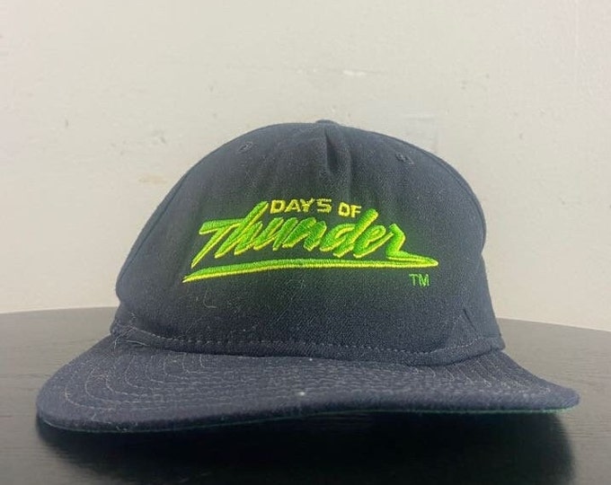 Vintage Days of Thunder Snapback Hat Made USA OSFA Classic Movie Tom Cruise Nicole Kidman Paramount Pictures 1990 90s NASCAR
