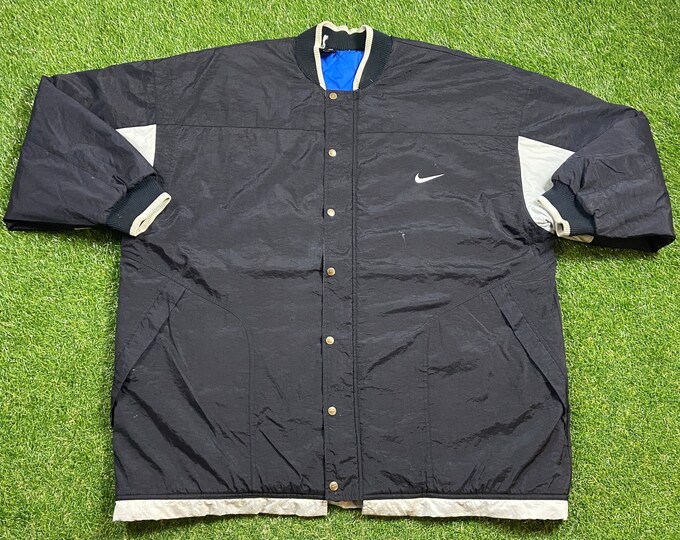 Vintage Nike Air Jacket Zip Up Jacket Size XXL 2X Just Do It! Sportswear Athletic Wear Classic Light Rain Jacket Coat 1990s 90s Winter Snow