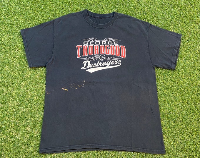 Vintage George Thorogood T Shirt Tee Size Small S One Bourbon One Scotch One Beer Classic Rock N Roll Blues 1970s 70s