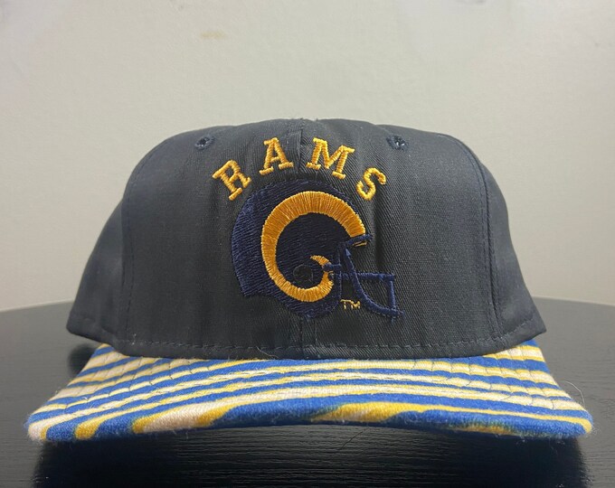 Vintage St Louis Rams Snapback Hat AJD Made Usa OSFA NFL Football Missouri Los Angeles California 1990s 90s