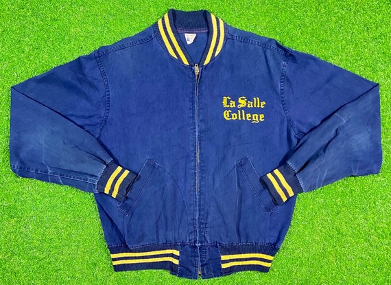 Vintage La Salle College Zip up Bomber Jacket Champion Medium - Etsy
