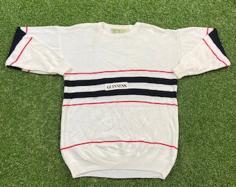 Sudadera vintage Guinness de cuello redondo, talla mediana (M), cerveza irlandesa extra stout, Irlanda, alcohol, años 70, jersey.