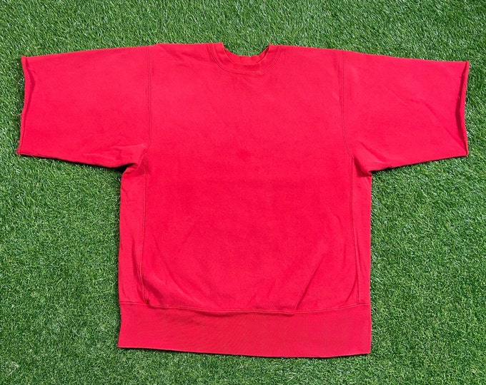 Vintage Plain Red Champion Crewneck Sweatshirt Size XL Quality 1990s Oversized Comfy Great Fit Made USA Original 90s Pull Over