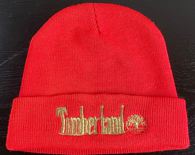 Vintage Timberland Beanie Small Skull Cap Classic Outdoor Wear Winter Clothes Timbs 1990s 90s
