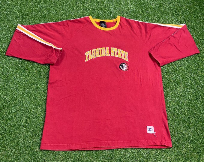 Vintage Florida State University Seminoles Long Sleeve Shirt Starter Made Usa Size XXL 2XL NCAA College Football Tallahassee FSU 1990s 90s