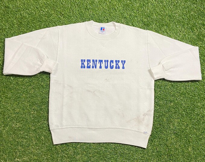 Vintage University of Kentucky Wildcats Crewneck Sweatshirt Made USA Size Medium M UK NCAA College Basketball Lexington Big Blue 1990s 90s