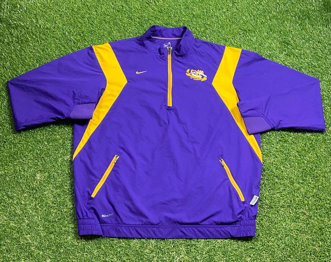 Vintage Louisiana State University Jacket Nike Size Medium M NCAA College Football Fighting Tigers LSU Baton Rouge 1990s 90s