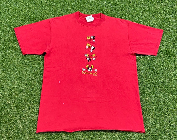 Vintage Mickey Mouse T Shirt Tee Mickey & Co Made USA Size Large L Walt Disney World Magic Kingdom WDW Disneyland 1990s 90s