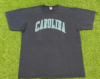 Vintage UNC University of North Carolina Tar Heels T Shirt Tee Made Usa Size Xtra Large XL NCAA College Basketball Sports 1990s 90s