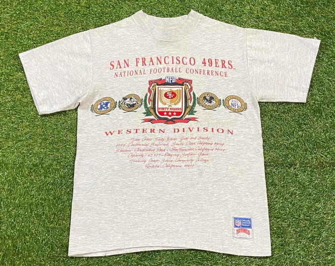 Vintage San Francisco 49ers T Shirt Tee Made USA Size Medium M NFL Football Montana California 1990s 90s