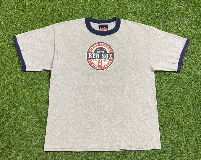 Vintage Boston Red Sox T Shirt Tee Size Large L Spring Training Ft Myers Florida New England Massachusetts MLB Baseball Stadium 00s