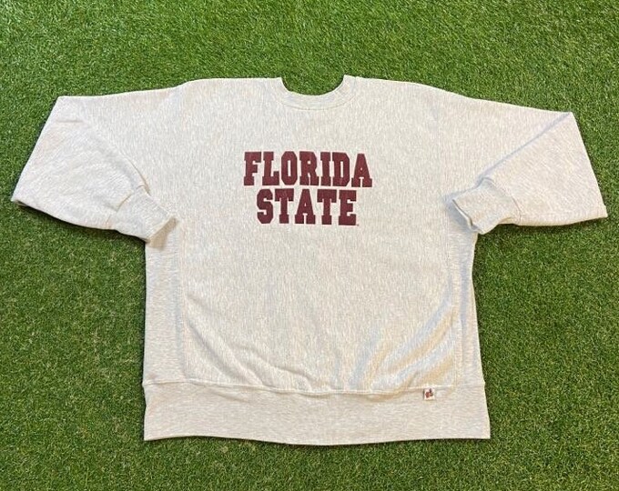 Vintage Florida State University Seminoles Crewneck Sweatshirt Made Usa Size XXL 2XL NCAA College Football FSU 1990s 90s Pull Over Oversized