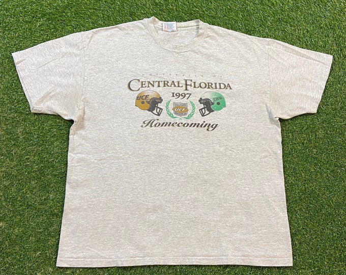 Vintage University of Central Florida UCF T Shirt Tee Made Usa Size Xtra Large XL NCAA College Basketball Orlando Fl 1990s 90s