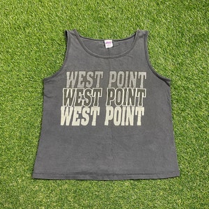 Vintage West Point Tank Top Shirt Made USA Size Medium M United States Military Army Academy Veteran 1990s 90s