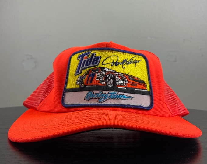 Vintage Darrell Waltrip # 17 Snapback Hat Made USA OSFA Tide Racing Team Motor Sports Classic NASCAR Racing Daytona 500 1990s 90s