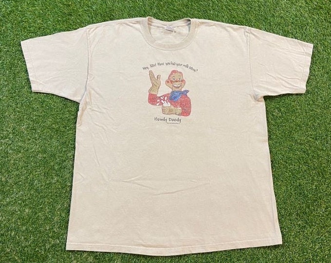 Vintage Howdy Dowdy T Shirt Tee Anvil Size XXL 2XL Foods Dairy Milk Cows Classic 1990s 90s Original