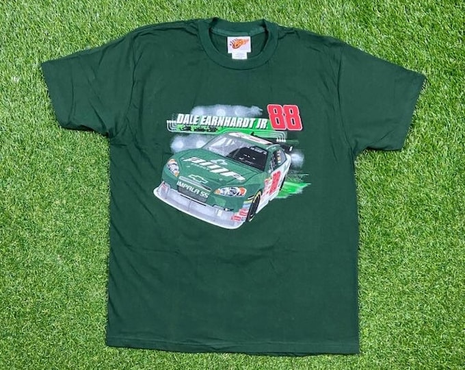 Vintage Dale Earnhardt Jr 88 NASCAR T Shirt Tee Winners Circle Size Large L Racing Classic Rare Shirt All Over Print Daytona 500 Brand NEW