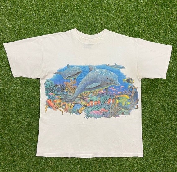 Vintage dolphins t shirt Clearance