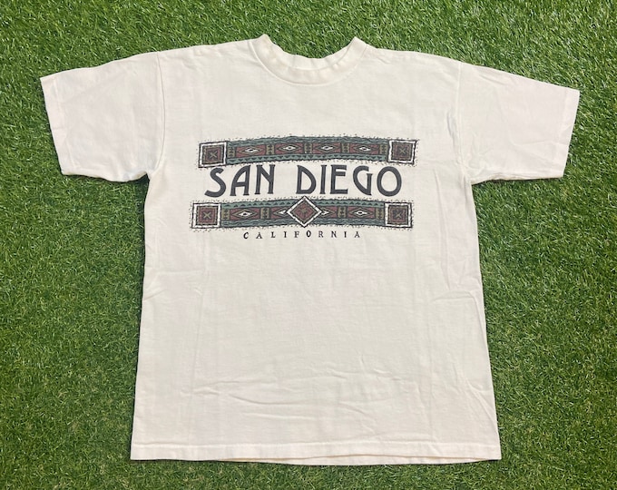 Vintage San Diego T Shirt Tee Size Small S Padres Chargers California 1990s 90s