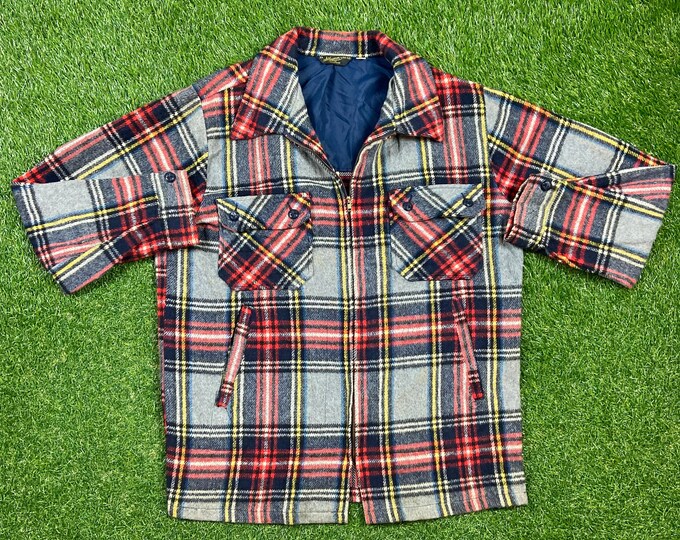 Vintage Flannel Jacket Alleson Size XXL 2XL Warm Cozy Winter Comfy Outdoor Wear Work Wear Rugged