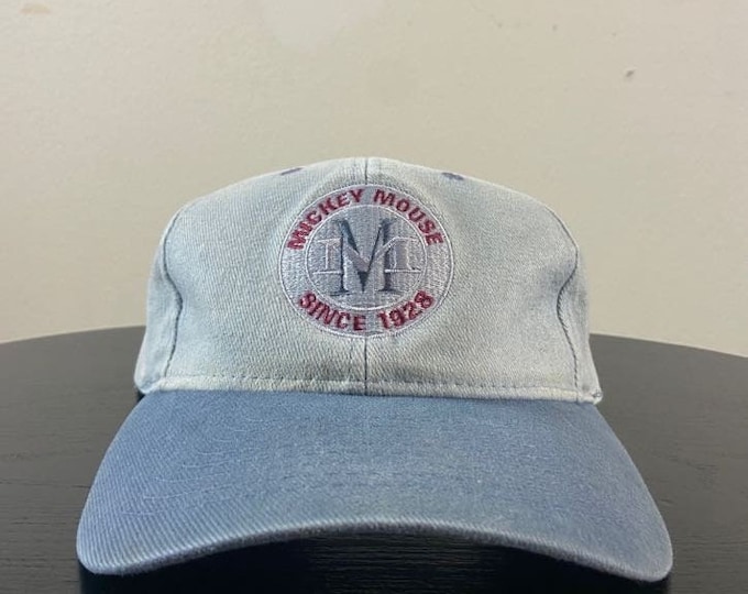 Vintage Mickey Mouse Strap Back Hat Goofys Hat Co OSFA Walt Disney World Magic Kingdom 1980s 1990s