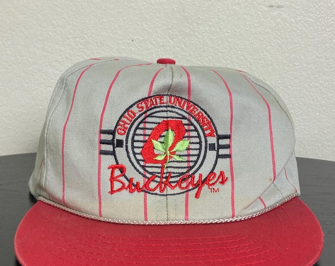 Vintage Ohio State University OSU Snapback Hat OSFA Cleveland NCAA Buckeyes Classic Football Basketball 1990s 90s