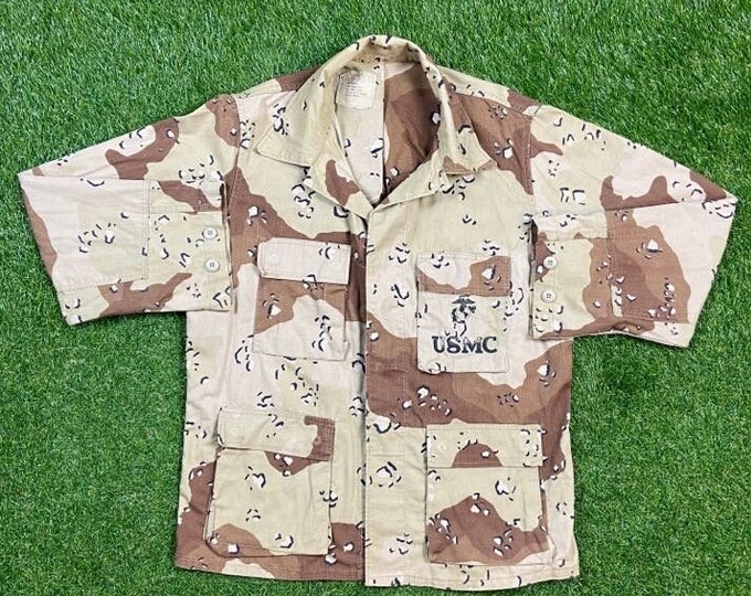 Vintage USMC U.S. Marines Camo Jacket Size Large L Official Military Army Jacket Quality Warm Hunting Coat Hiking Jacket