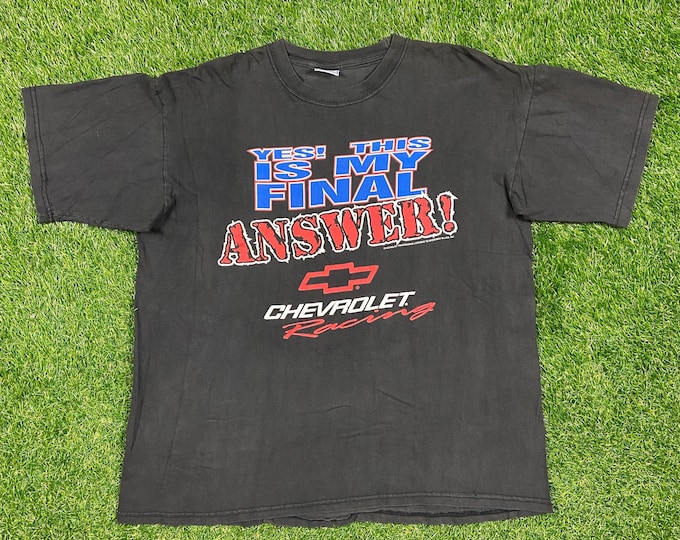 Vintage Chevrolet Racing T Shirt Tee All Sport Size Xtra Large XL Vintage Classic Car NASCAR Daytona 1990s 90s