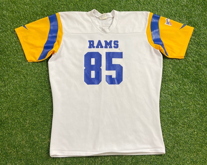 Vintage St Louis Rams Jersey Rawlings Made USA Size Large L NFL Football Super Bowl Missouri Los Angeles 1990s 90s