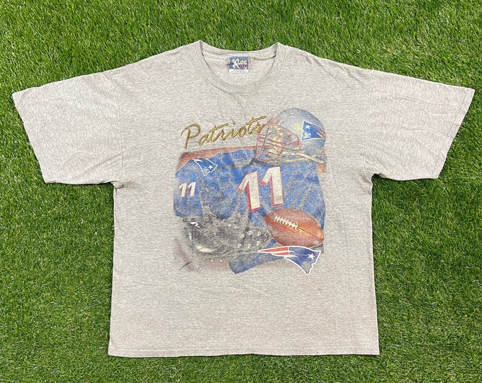 Vintage New England Patriots T shirt Tee Lee Sport Size XXl 2XL NFL Football AFC Boston Massachusetts Tom Brady 1990s 90s