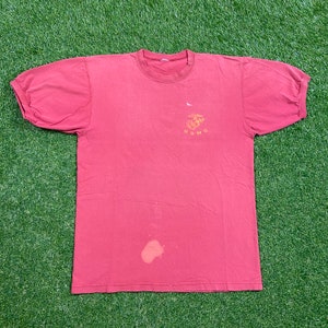 Vintage USMC United States Marines Corps T Shirt Tee Size Large L 1980s Navy Army Military 80s