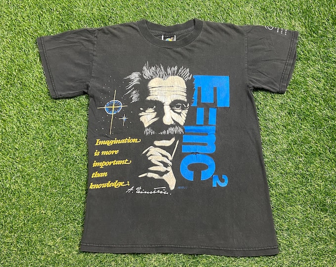 Vintage Albert Einstein T Shirt Tee Size Small S E=MC2 Genius Tesla Math Physics Education Orlando Science Center 1990s 90s