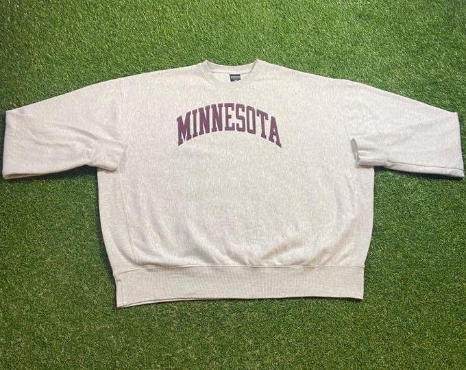 Vintage University of Minnesota Golden Gophers Crewneck Sweatshirt Size 3X NCAA College Football Pull Over Oversized 1990s 90s