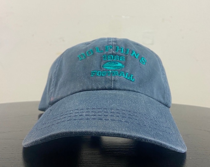Vintage Miami Dolphins Strap Back Hat Cap Puma OSFA NFL Football Florida FL Dan Marino 1990s 90s