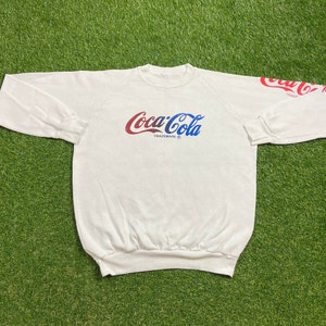 Vintage Coca Cola Coke Crewneck Sweatshirt Size Medium M Classic Cola Soda Pepsi Soft Drink 1990s 90s Pull Over Oversized Comfy Cozy