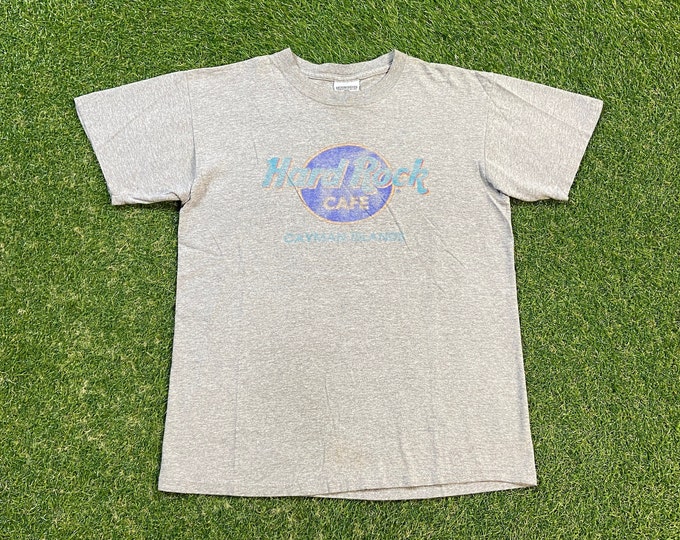 Vintage Hard Rock Cafe Cayman Island T Shirt Tee Size Medium M Caribbean Sea British Territory Classic Music 1990s 90s