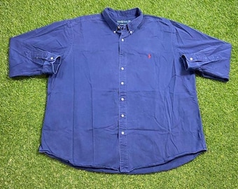 1990's Medium Ralph Lauren Silk Linen Yellow Blake Button Down