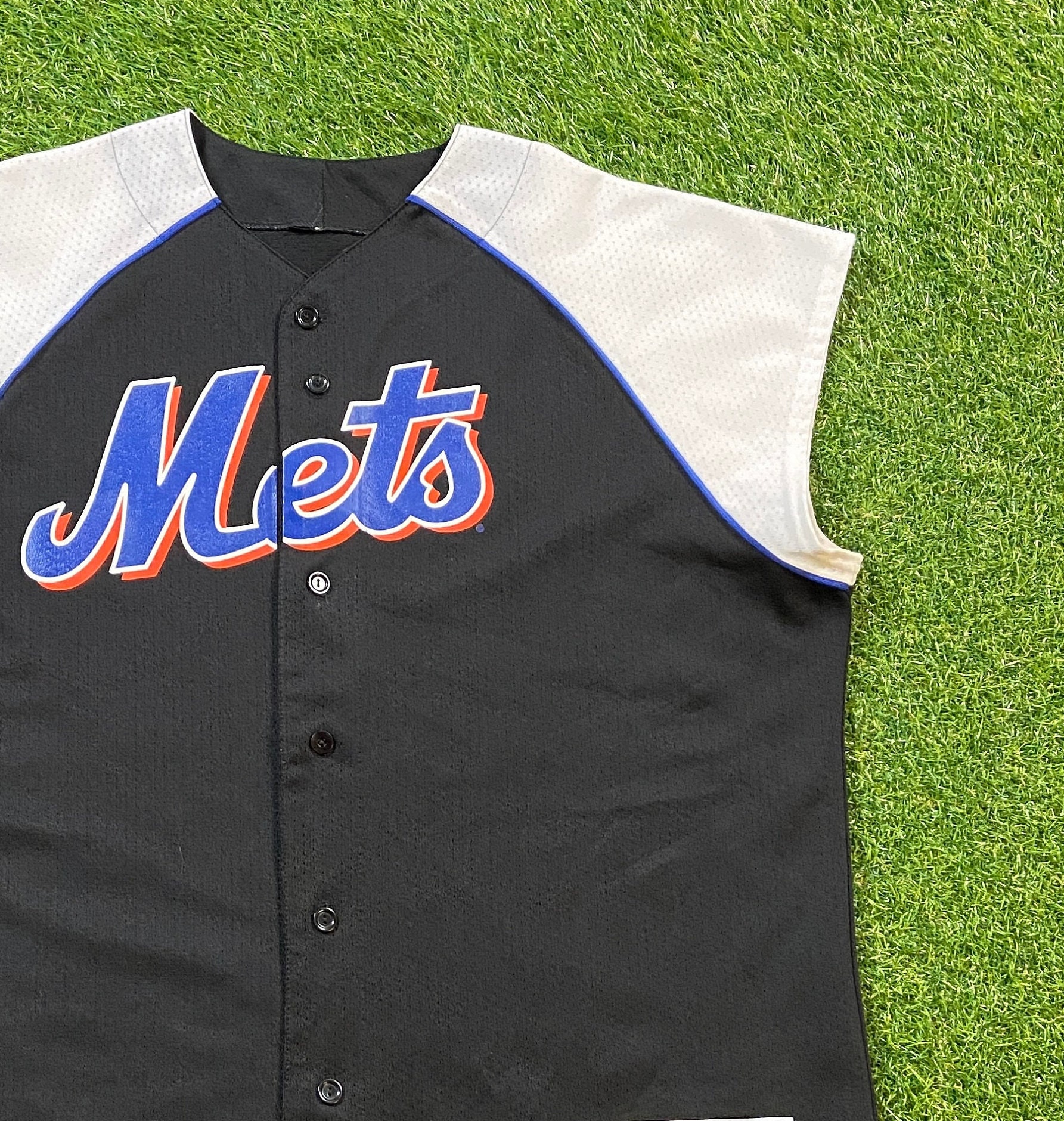 Vintage New York Mets Sleeveless Jersey Majestic Size XXL 2XL 