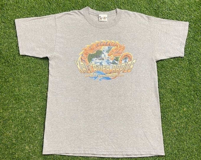Vintage Kali River Rapids T Shirt Tee Size Large L Animal Kingdom Zoo Mickey Mouse Walt Disney World Magic Kingdom WDW Disneyland 1990s 90s